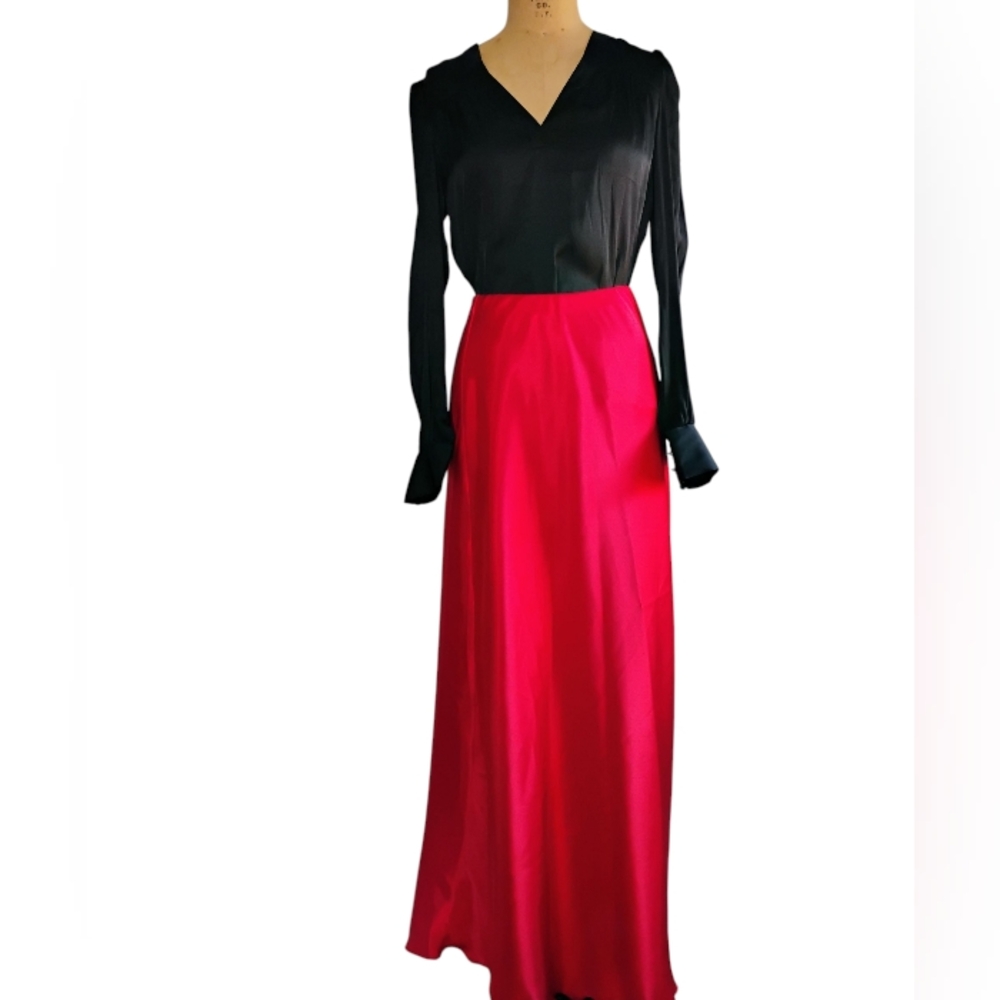 Express Elegant Red Maxi Skirt